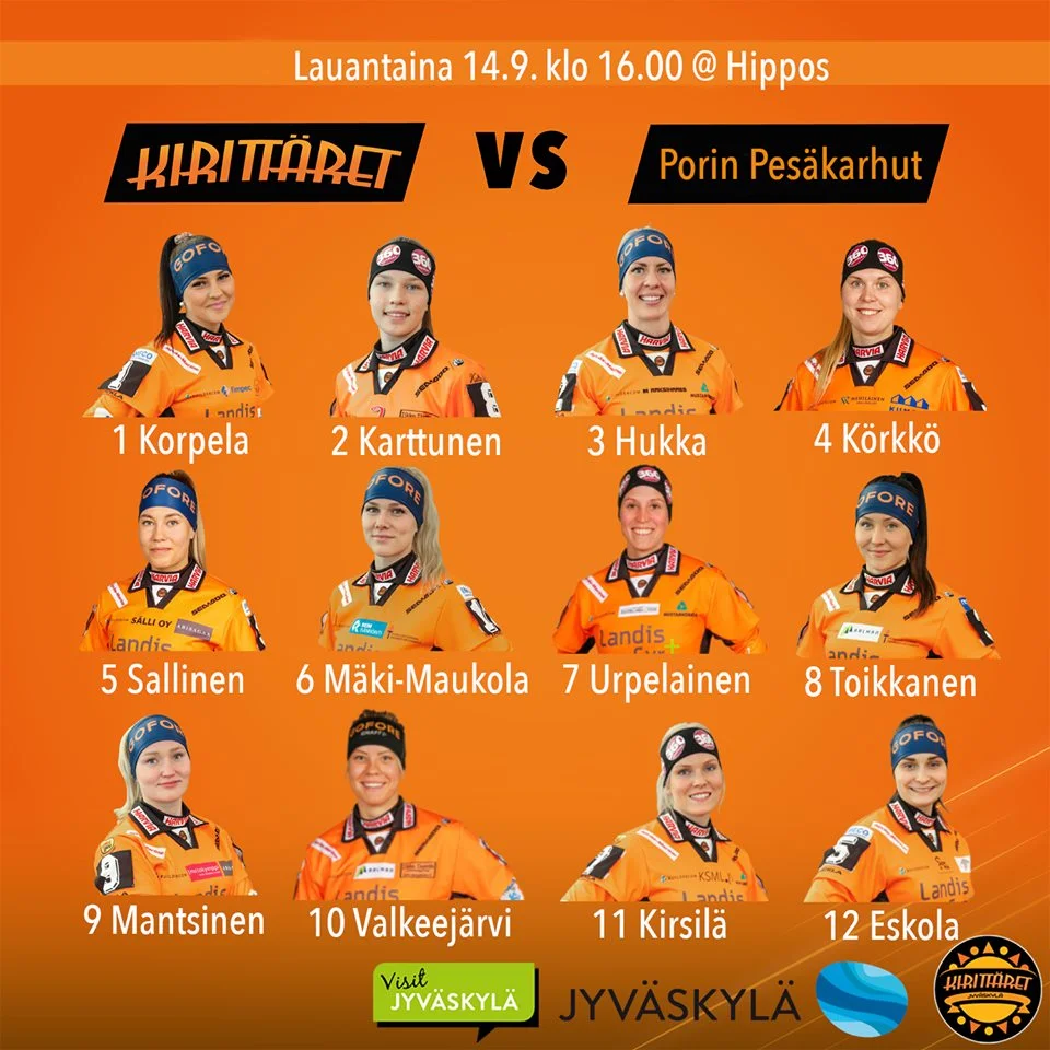 Pelipäivä! Kaikki kannustamaan aurinkoisella Hippoksella Kirittäret voittoon!