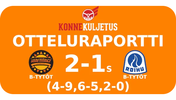 Mollivoittoisen sunnuntaipäivän jälkeen Kirittärien B-tytöt järjestivät faneille todella positiivisen iltapuhteen Hippoksella. Joukkue venyi upeasti supervuorossa arvokkaaseen avausvoittoon jatkopelien 1. kierroksella.