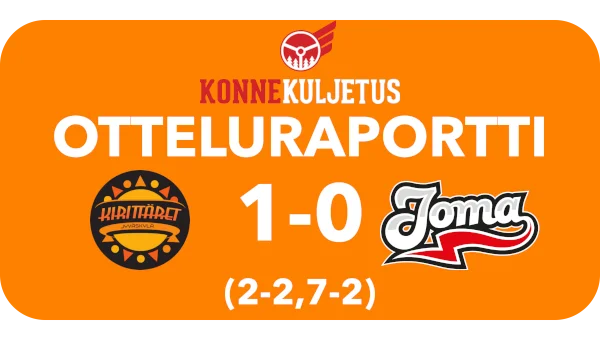 Kirittäret hallitsi avausjaksoa, mutta päästi yhdellä läpärillä JoMan tasoihin. 2. jakso ratkaisi Sara Kujasen kunnarilla, kun JoMa jäi purnaamaan laitonta lyöntiä,