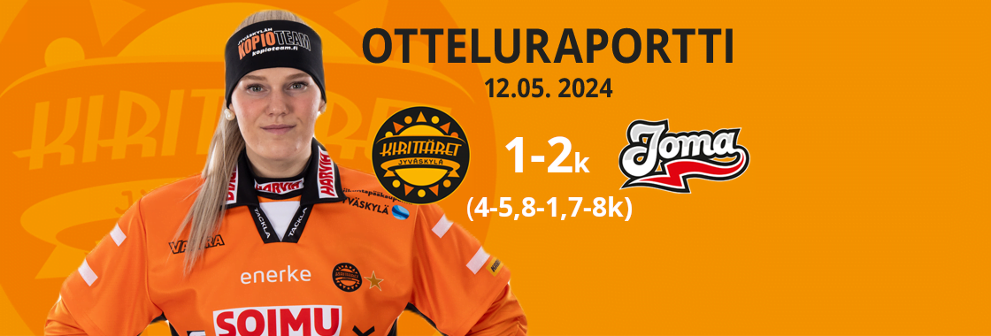 Kirittäret taipui Hippoksella värikkäidenkin vaiheiden jälkeen Jomalle kolmannessa kotiutuslyöntikisassa 1-2k (4-5,8-1,7-8k).