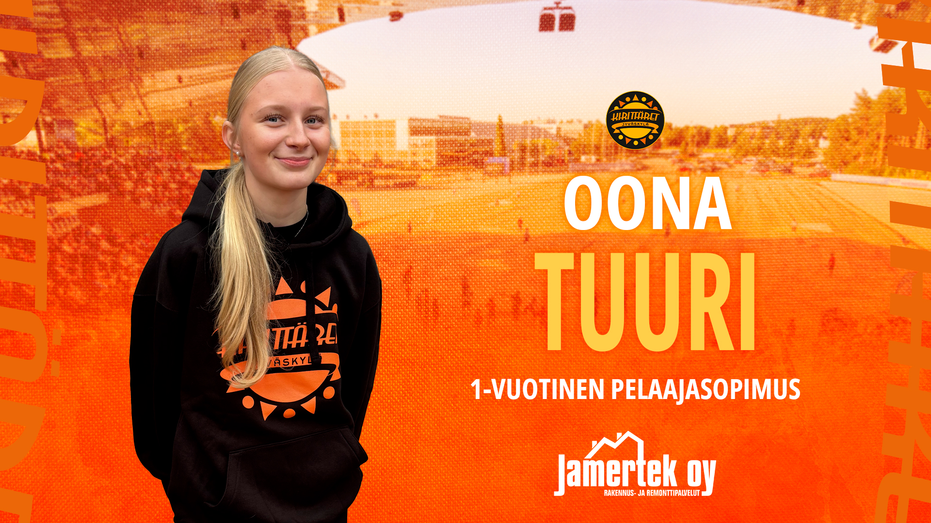 Vasta 16-vuotias Oona Tuuri on solminut Kirittärien kanssa sopimuksen kaudesta 2026.