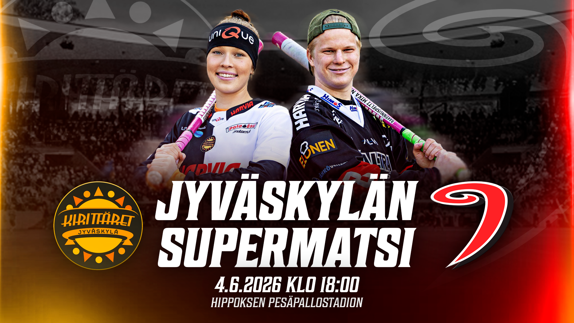Mitä tapahtuu, kun vastakkain asettuu Hippoksen kaksi kovinta? Tule mukaan katsomaan kumpi on Hippoksen ykkönen, kun JYP saapuu haastamaan Kirittäret sen omalla kotistadionilla torstaina 4.6. klo 18.00.